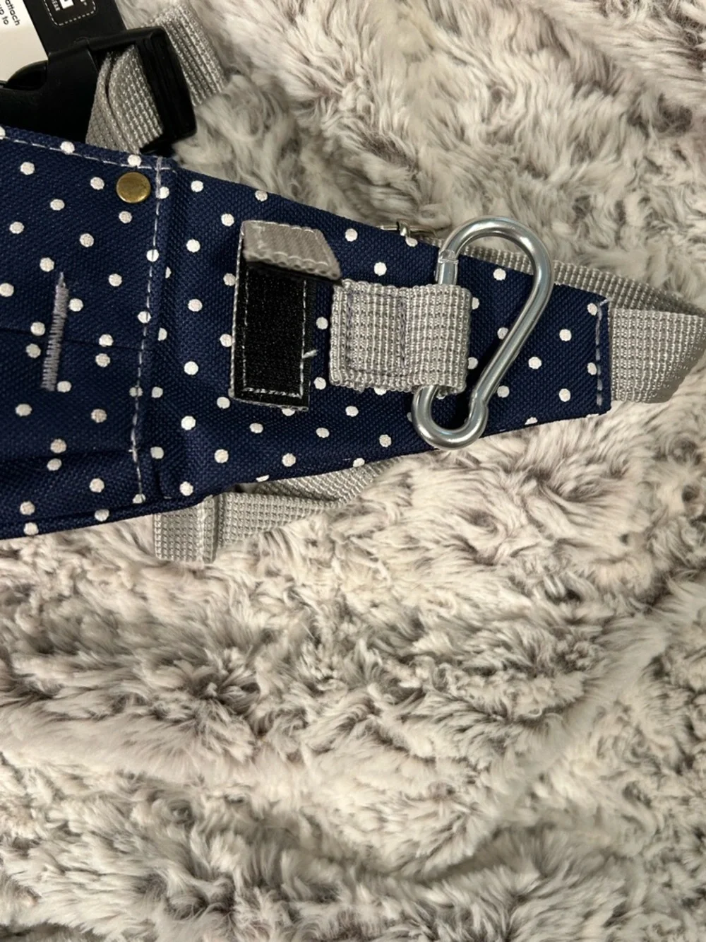 DOOG Walkie Belt - Navy Blue Polka Dot